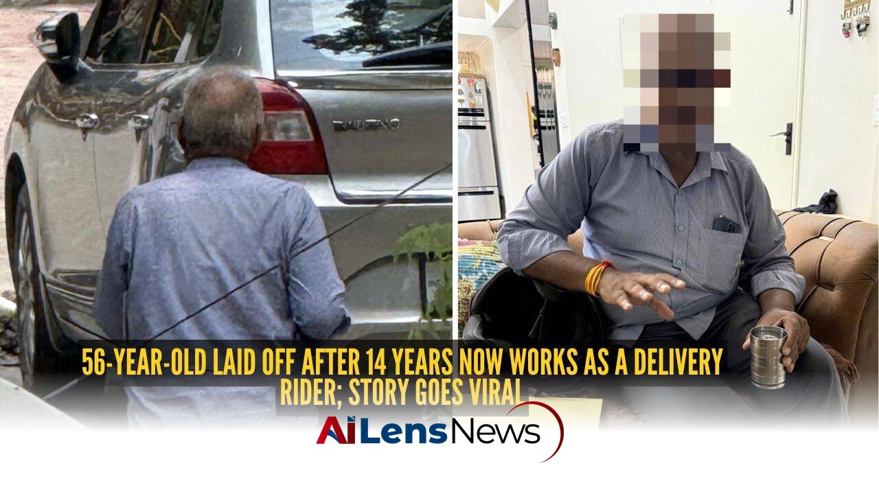 56-Year-Old Laid Off After 14 Years Now Works as a Delivery Rider