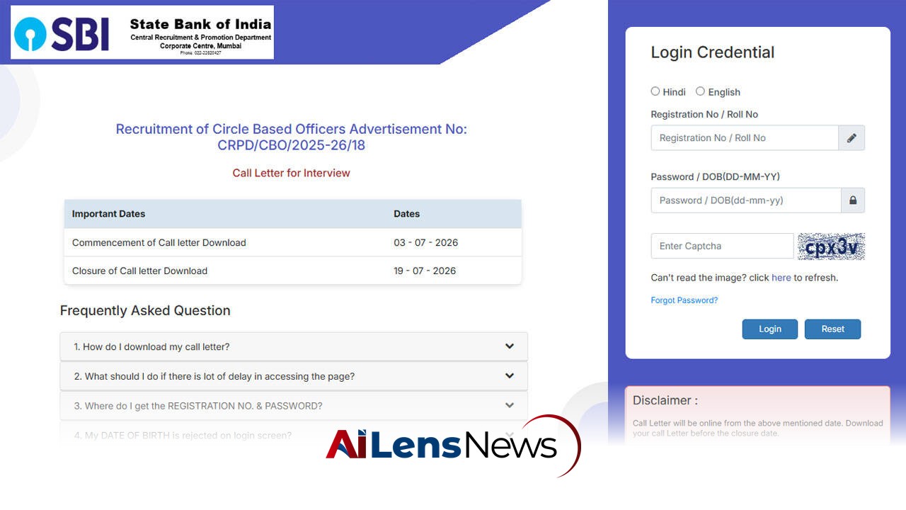 SBI CBO Interview Admit Card 2026 Released: Direct Link to Download Hall Ticket for 2,050 Vacancies