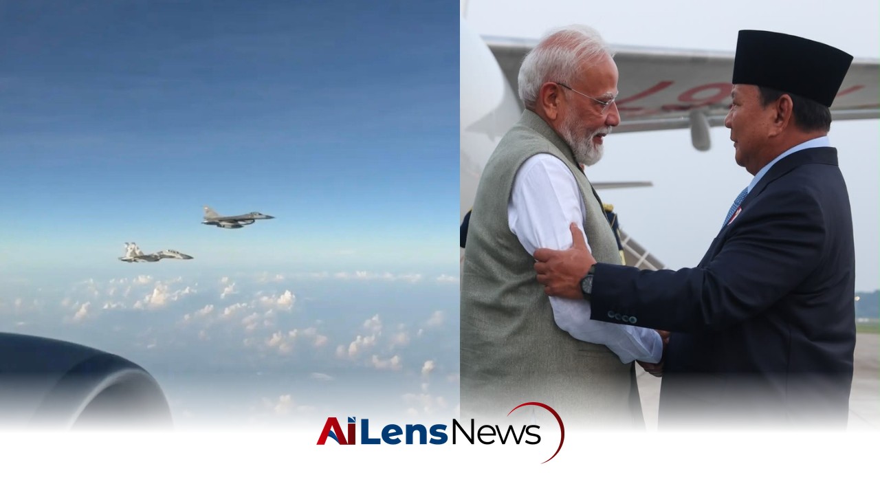 Watch: PM Modi Escorted by Fighter Jets in Indonesia, Welcomed by President Subianto at Airport