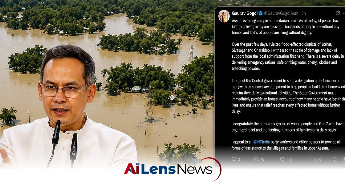 Assam Faces Humanitarian Crisis: Gaurav Gogoi Calls for Central Assistance