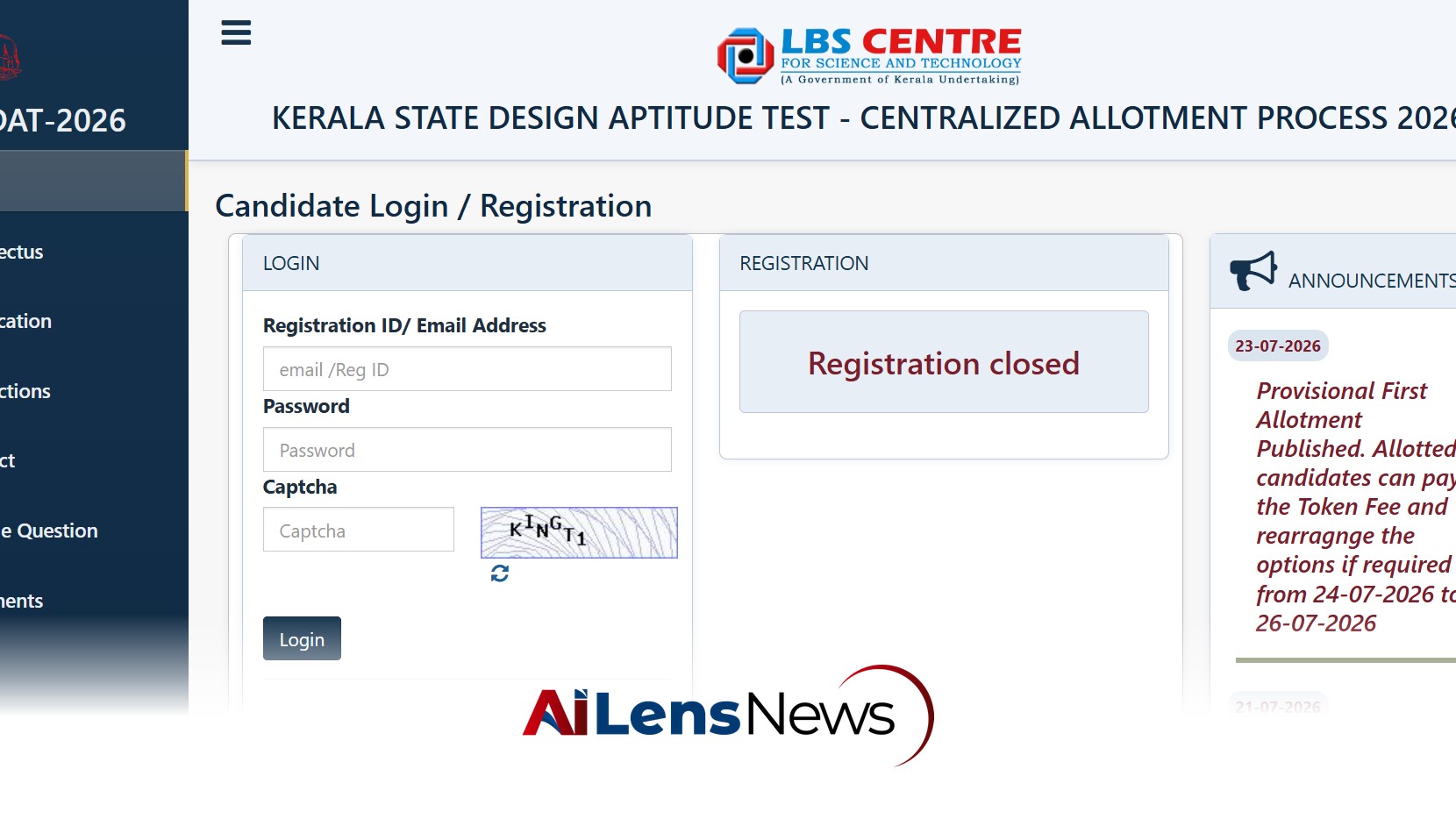 Kerala Design Aptitude Test 2026: Round 1 Seat Allotment Results Announced