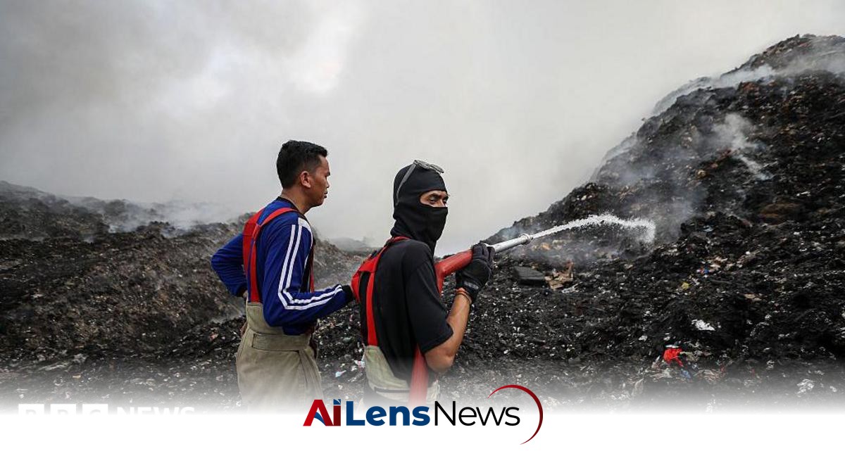 A Mountain of Rubbish in Indonesia Has Been on Fire for More Than a Week