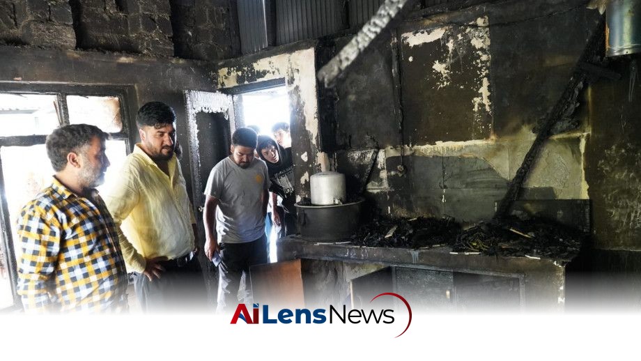 EC Altaf Hussain Visits Fire-Damaged Middle School in Karkitchoo, Promises Support