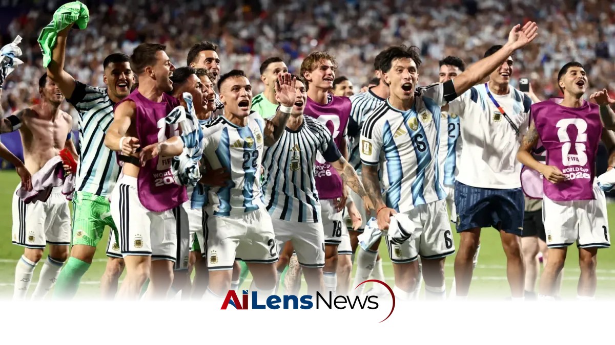 Argentina sink 10-man Swiss to set up blockbuster FIFA World Cup semi-final against England