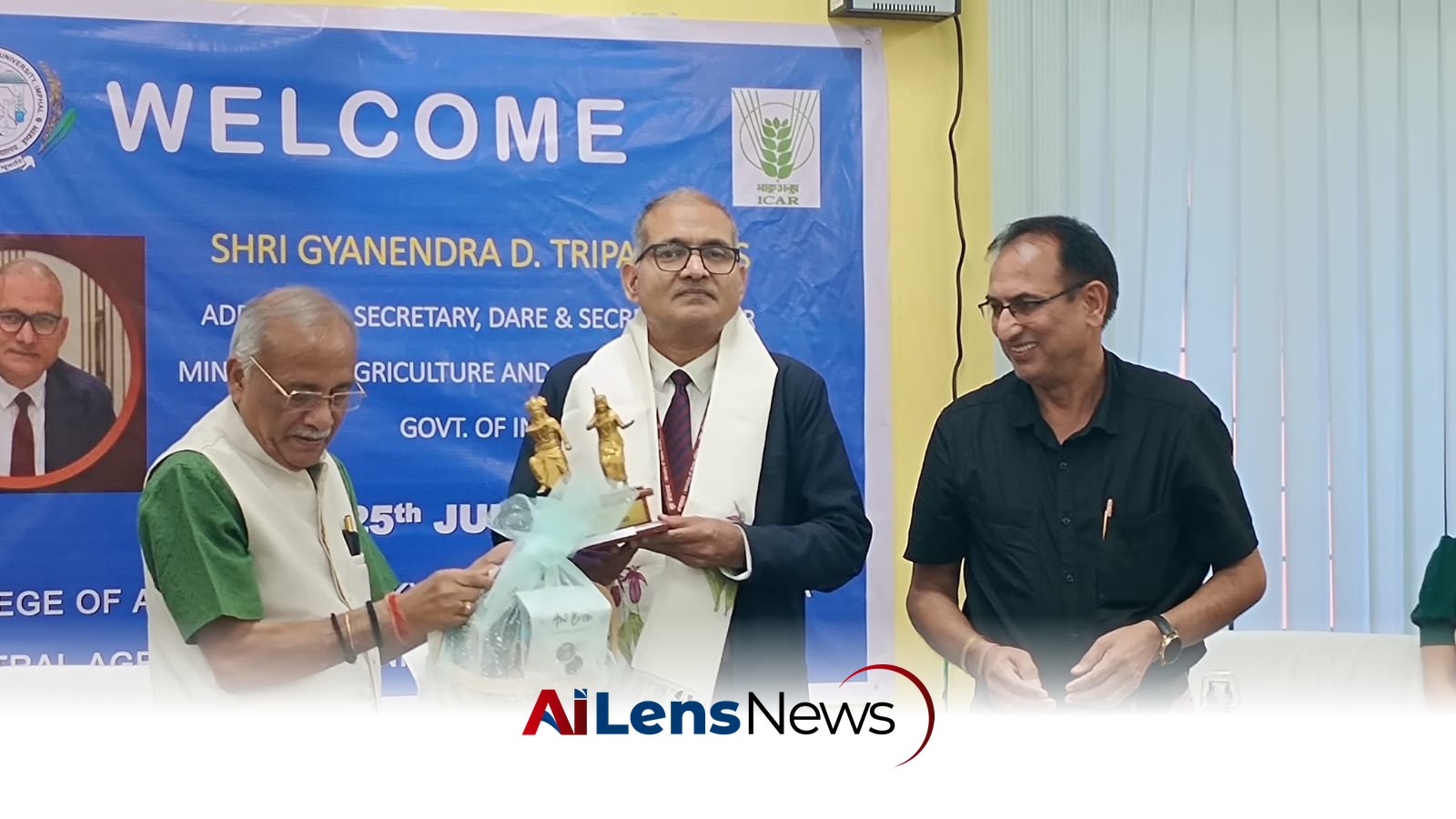 ICAR Secretary Gyanendra Dev Tripathi Reviews Agricultural Research in Umiam