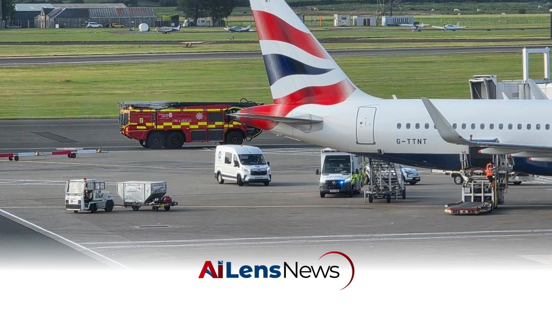 Emergency Response at Glasgow Airport for Medical Incident on British Airways Flight