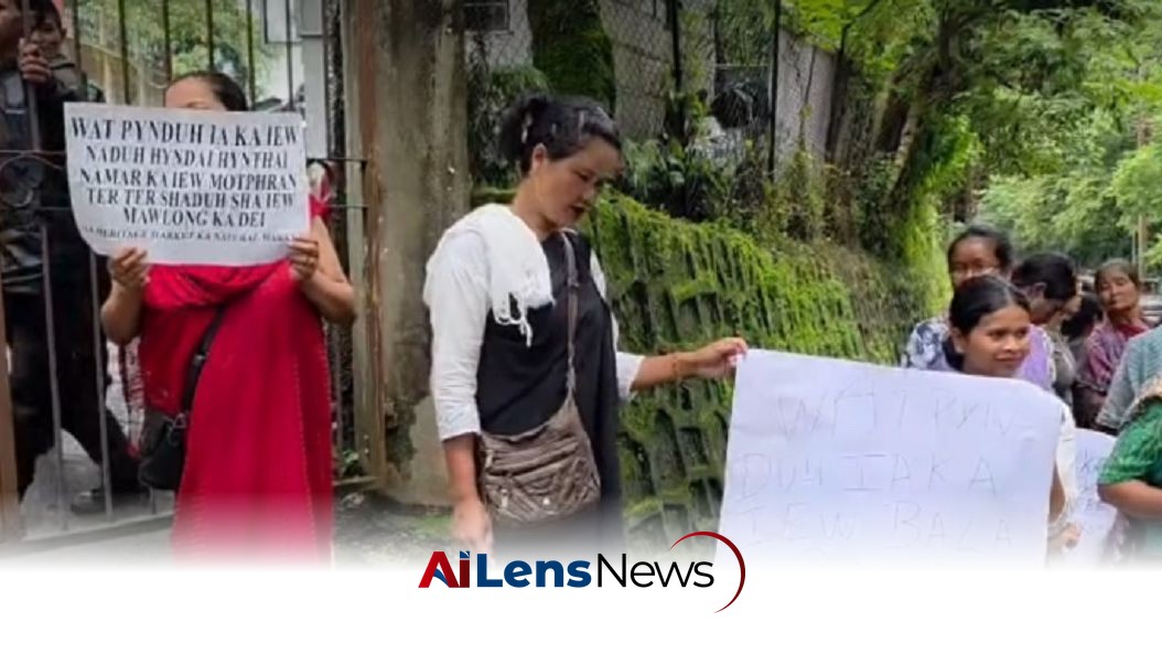 Hawkers stage protest in Shillong, demand elections for TVC to end bias