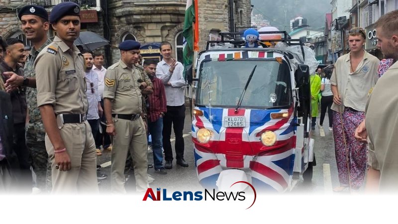 Foreign tourists reach Shimla’s Mall Road in British-themed auto rickshaw, fined - The Tribune
