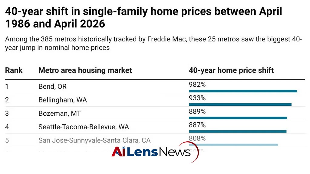 Top 25 U.S. Housing Markets with Surging Home Prices Over 40 Years