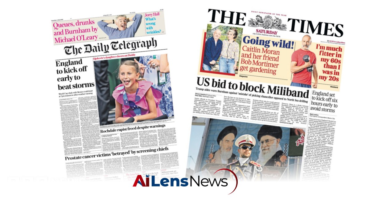 The Papers: Storm threat to England match and 'bid to block Miliband'