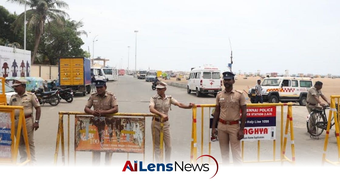 Police Enhance Security at Marina Beach Amid Protest Concerns