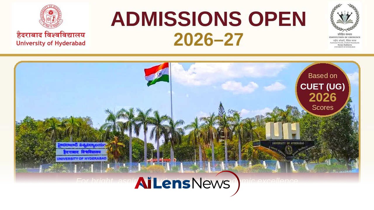 University of Hyderabad opens UG admissions 2026 for 17 undergraduate and integrated programmes; applications close on July 21
