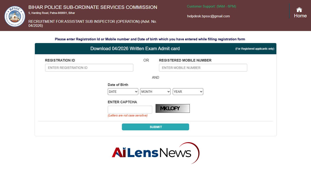 Bihar Police ASI Admit Card 2026 Released for July 22 Exam