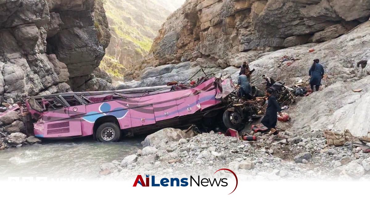 At least 32 dead after overcrowded bus plunges into ravine in Pakistan