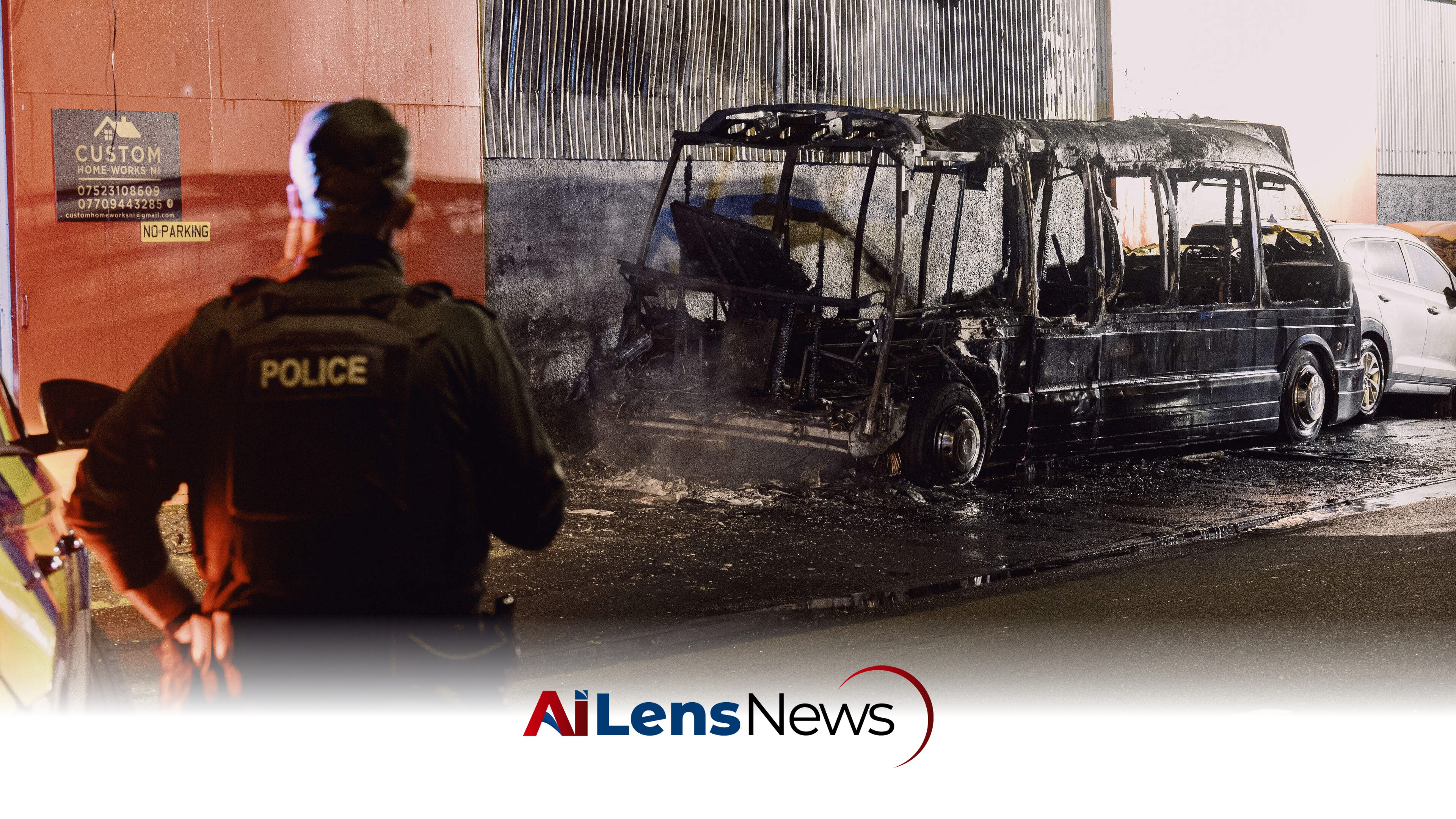 Violence Erupts in Newtownards: Bus Torched and House Attacked