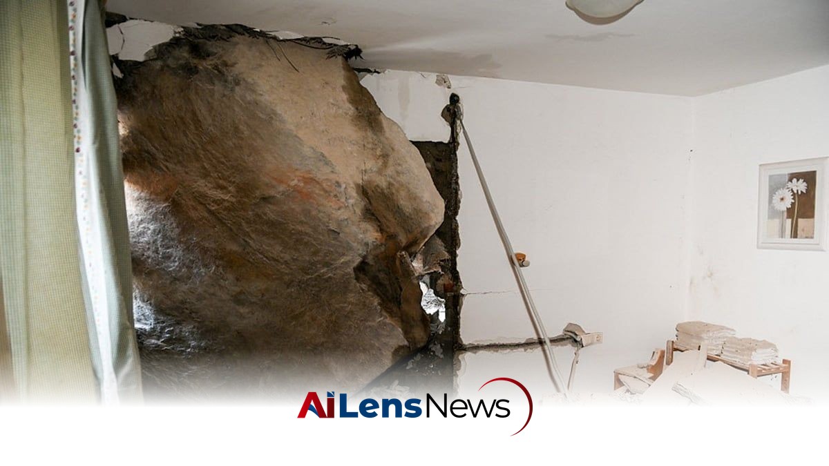 Boulder Crash Causes Damage to Home in Guwahati's Odalbakra