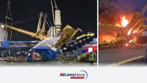 Crane Fire Incident at Mumbai Port Injures Two Operators